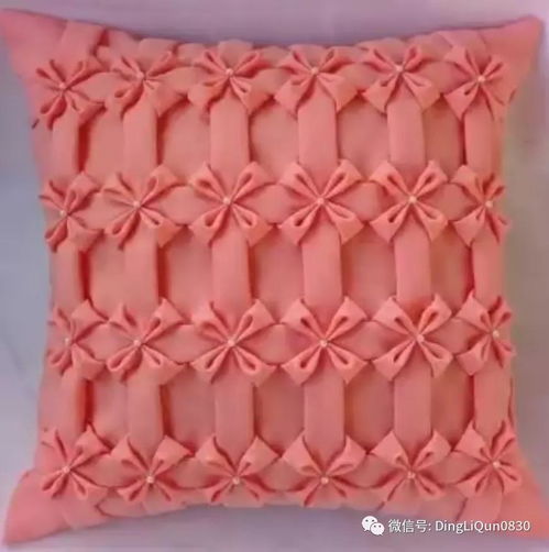 布藝作品 40款經典時尚的褶花布抱枕,美妙花紋永不過時